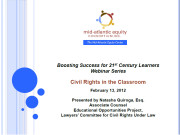 Civil Rights in the Classroom - front slide