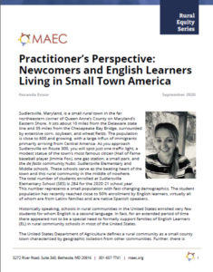 Practitioners Perspective - Newcomers and ELs title page