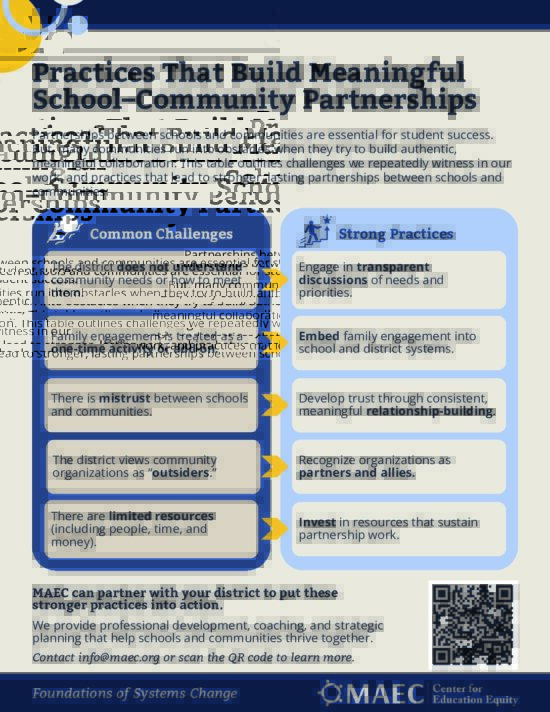 Practices That Build Meaningful Partnerships MAEC