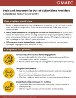 First page of "Amplifying Family Voice in OST"