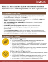 First page of "How Schools and Community Partners Can Work Together in OST"